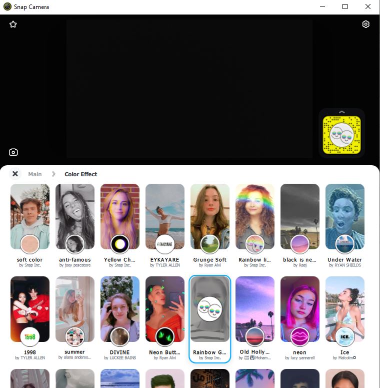 webcam snapchat