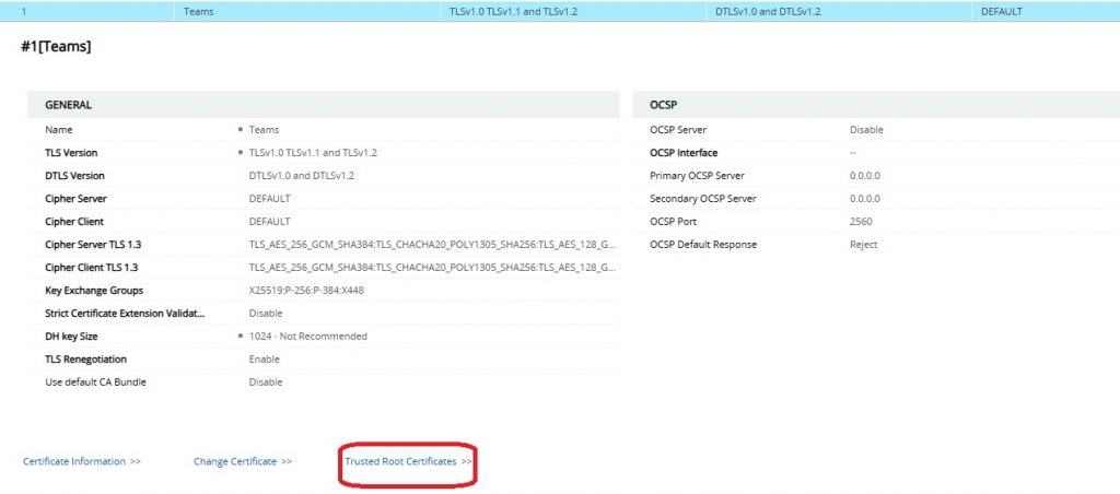 Trusted Root Certificates TLS Context